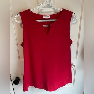 Calvin Klein - Red - Cutout - M - Dress Top